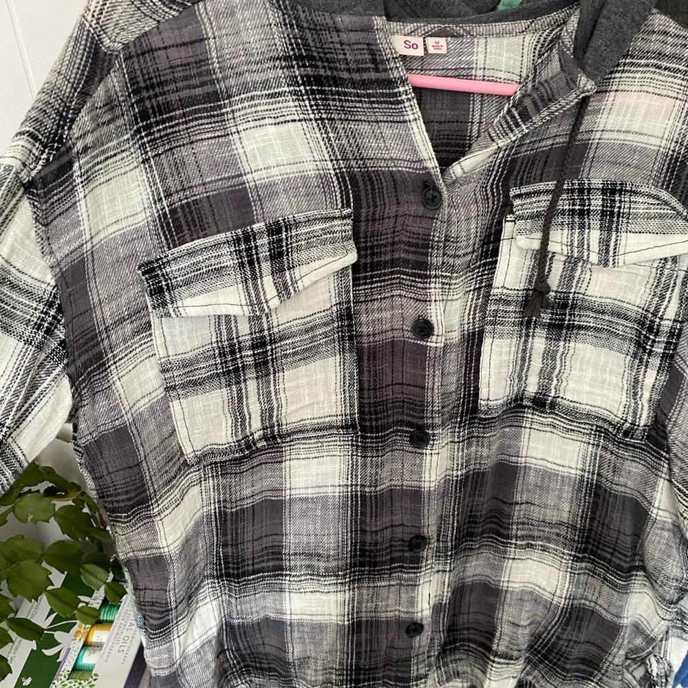 Plaid Button-Up Shirt